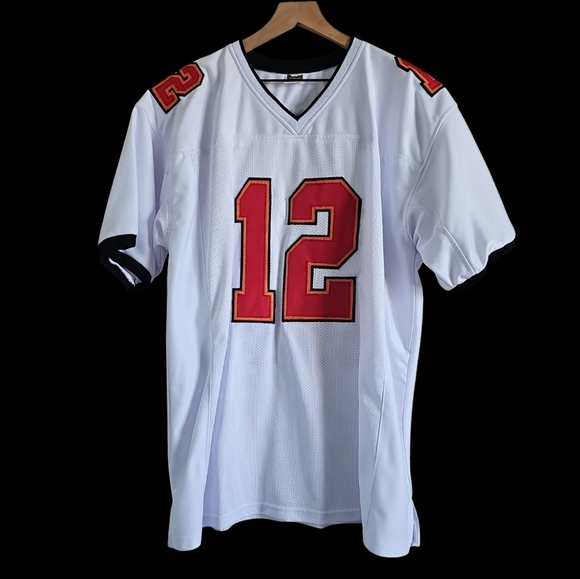TOM BRADY #12 BUCCANEERS SEWN STITCHED FOOTBALL JERSEY - Picture 3 of 8